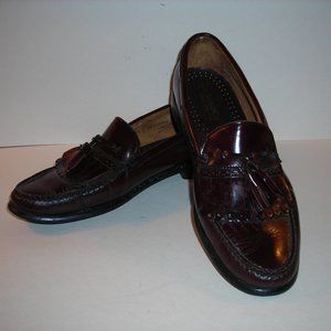 G. H. BASS & CO. men's brown LEATHER  tassel LOAFERS, Sz. 10 1/2 D, NICE!!!!!